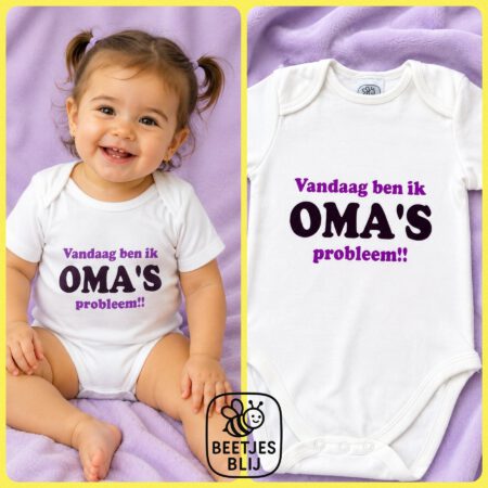 Romper cotton ' Vandaag ben ik oma's probleem'